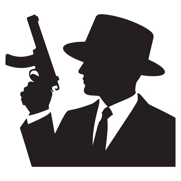 Человек-силуэт в векторном искусстве