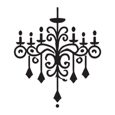 Zarif Vintage Chandelier Tasarımı A Klasik Işıklandırma İllüstrasyonu