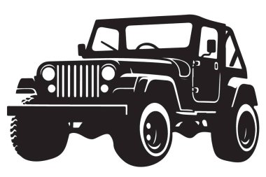 Off Road Jeep Macera Aracı Görüntü Silueti Biçimi