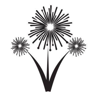 Havai fişek vektör illüstrasyonu kutlama gecesi gökyüzü patlaması