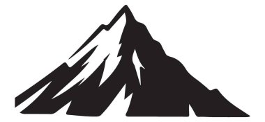 Görkemli Dağ Zirvesi Macera Tutkuları İçin Siluet Vektör Sanatı