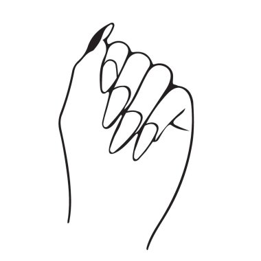 Stiletto ile Zarif El Vektör Manikür ve Güzellik Çizimi