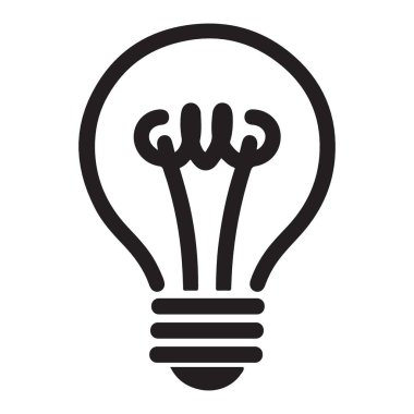 Yenilik ve ilham için ampul silueti fikri