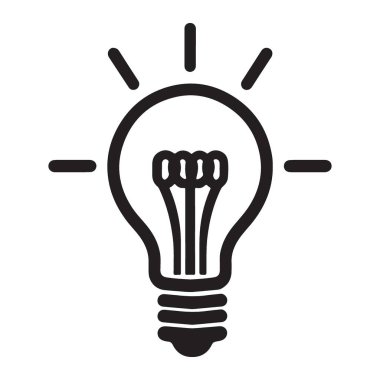 Fikirler ve Yenilik Konseptleri için Yaratıcı Ampul İllüstrasyon Sembolü