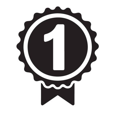 Nihai Başarı İçin Birincilik Silueti Başarı Ödülü Vektör İllüstrasyonu