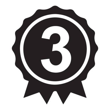 Üçüncülük Ödülü İkon Vektör İllüstrasyon Yarışması Başarı Silueti