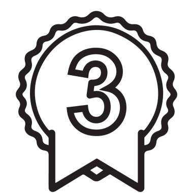 Üçüncülük Ödülü İkon Vektör İllüstrasyon Yarışması Başarı Silueti