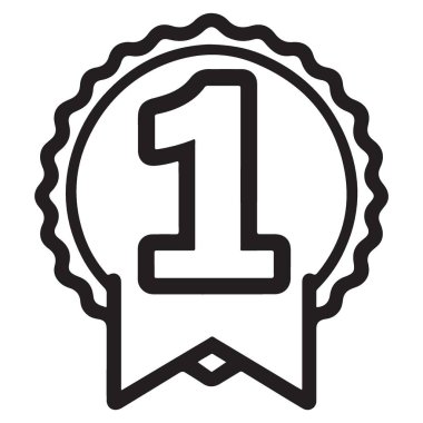 Birincilik Ödülü İkon Vektör İllüstrasyon Yarışması Başarı