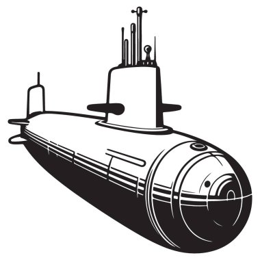 Teknik Görselleştirme İçin Detaylı Denizaltı Resimleri Vektör Sanatı