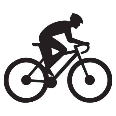 Bir Yol Motoru Yarışının Bisiklet Silüeti Vektör ResmiComment