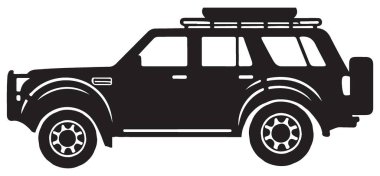 Siluet Overland Sefer Aracı Macera Yolculukları için mükemmel bir SUV