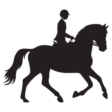 Zarif Binicilik Görüntü Atı ve Sürücü Eğitimi Egzersizi