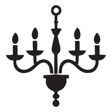 Mum avizesi aydınlatma silueti vektörü zarif iç tasarım