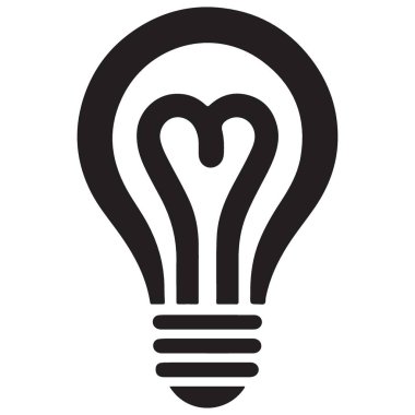 Yaratıcı Ampul Silüeti Vektör İllüstrasyon İnovasyon Tasarımı