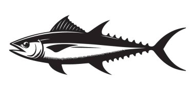 Ton Balığı Vektörü Deniz Ürünleri ve Okyanus Yaşamı Görünümü