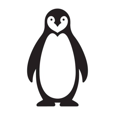 Basit Penguen Vektör Çizimi Logolar için Mükemmel Tasarım