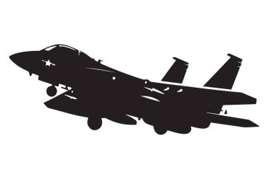 Savaş jeti silueti Havacılık ve Askeri Hevesler için tasvir