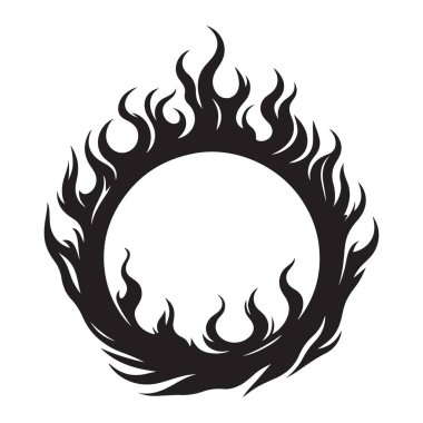 Tasarım elementleri için ateş çemberi grafiksel çizim