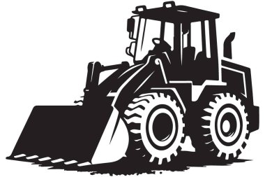 Buldozer Silueti Görüntü Yönlendirici İnşaat için Ağır Ekipman