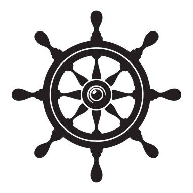 Deniz Gemisi Direksiyon Vektör Resim Tasarımı Deniz Teması Teması