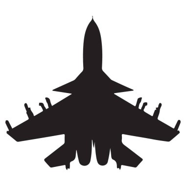 Savaşçı Jet Silueti Hava Kuvvetleri ve Askeri Havacılık Gücünü simgeliyor