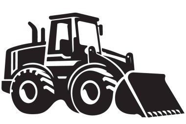 İnşaat Sanayii Temalarını Desteklemek için Buldozer Vektör Resmi