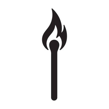 Kibrit çöpü Yakma Silüeti Yaratıcılık ve İlham Vektörü Grafiği