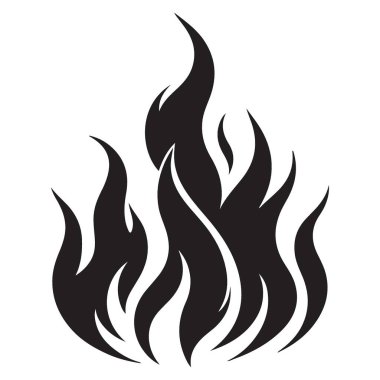 Yanan alevler vektör çizimi ısı ve enerjiyi temsil ediyor