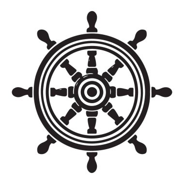 Denizcilik gemileri tekerler için direksiyon vektörünü kontrol eden yön sembolü