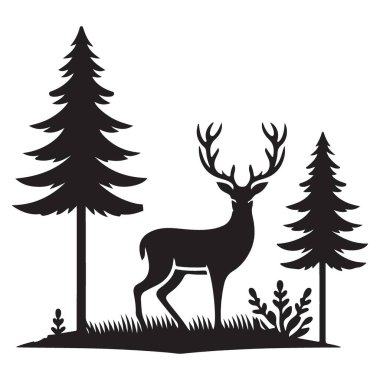 Orman Resimlerinde Görkemli Geyik Vahşi Yaşam ve Doğa Sanatı