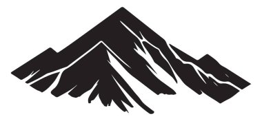 Majestic Mountain Range Macera ve Açık Hava Hevesleri için Vektör İllüstrasyonu