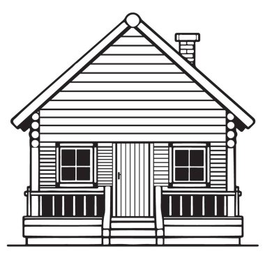 Tasarımcılar ve Sanatçılar için Basit Log Kulübe Resimleri İdeal Sanatlar