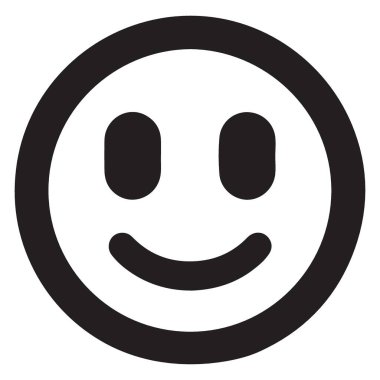 Basit Mutlu Gülen Yüz Vektör Resim Neşeli İfade Tasarımı