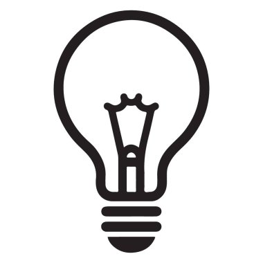 Klasik Ana Hattı Ampul Vektörü Simge Grafiği