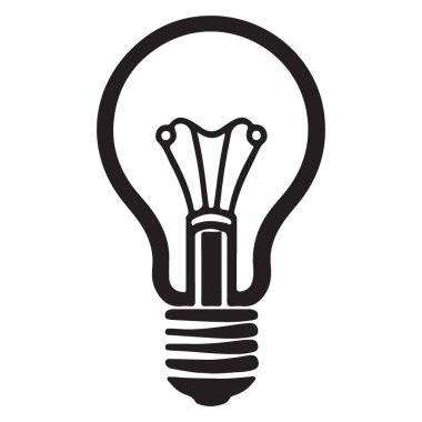 Vintage Ampul İllüstrasyonu Yeniliği ve Parlak Fikirleri Sembolize Ediyor