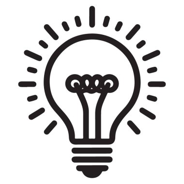 Işın Resimleriyle Parlak Fikirleri Destekleyen Parlak Ampul