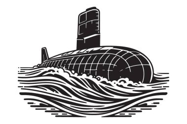 Okyanus Suyu Resimlerinden Güçlü Denizaltı Silueti Çıkıyor