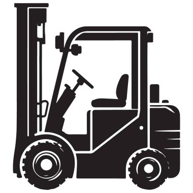 Endüstriyel Malzeme Kullanımı için Ayrıntılı Forklift Silüeti ResmiComment
