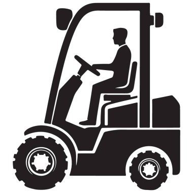 Pürüzlü Arazi Forklift İnşaat Alanları için Siluet Çizimi