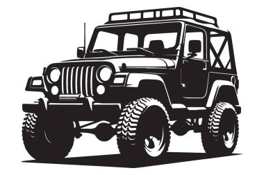Off Road Jeep Araba Silueti Macera Aşıkları için Çizim
