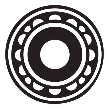 Makine Mühendisliği Tasarımları için Hassasiyet Taşıyıcı Siluet Vektör İllüstrasyonu