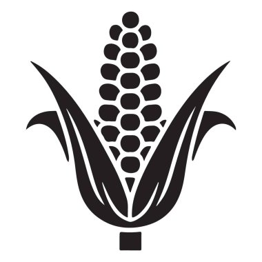 Mısır koçanı silueti Tarımsal ve Hasat Sezonu Çizimi