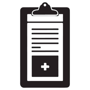 Tıbbi Rapor Pano Vektörü İllüstrasyon Sağlık Sicili Sağlık Belgesi