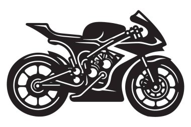 Otomotiv Hırsları için Spor Motosiklet Vektörü İllüstrasyon Tasarımı