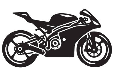 Black Sports Motosiklet Vektörü Hız Tutkunları için İllüstrasyon