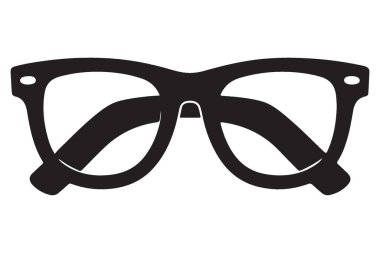 Kalın Çerçeve Biçimli Siyah Moda Gözlük Simgesi