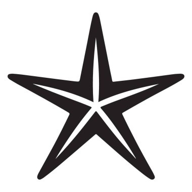 Beş Noktalı Yıldız Vektör Tasarımı Dekorasyon Simgesi