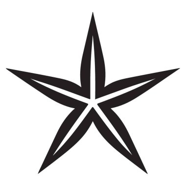 Yıldız Simgesi Sembol ve Anlamı 'nın Vektör İllüstrasyon Tasarımı