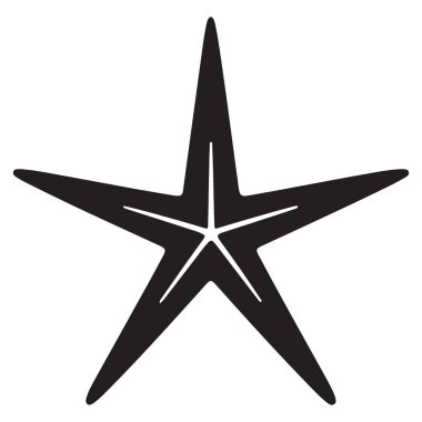 Beş Noktalı Yıldız Sembol Silüeti Vektör Grafik İzole Resimleri