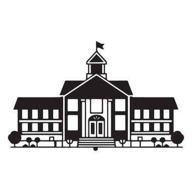 Siluet Klasik Hükümet Tasarım Projeleri için Vektör İllüstrasyonu